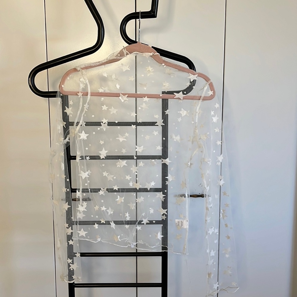 Sheer Star Mock neck Blouse CA